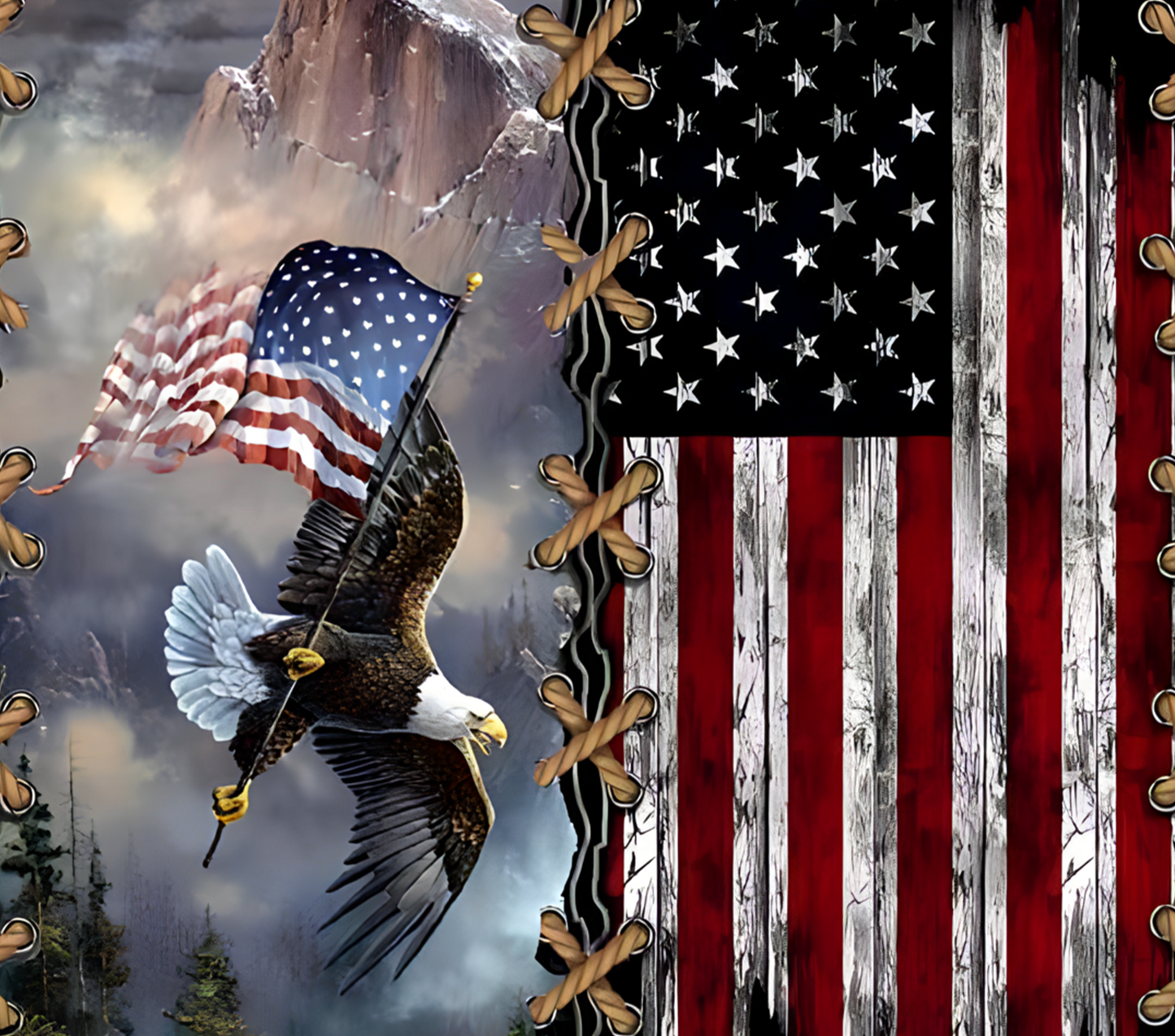 Eagle with American Flag Tumbler
