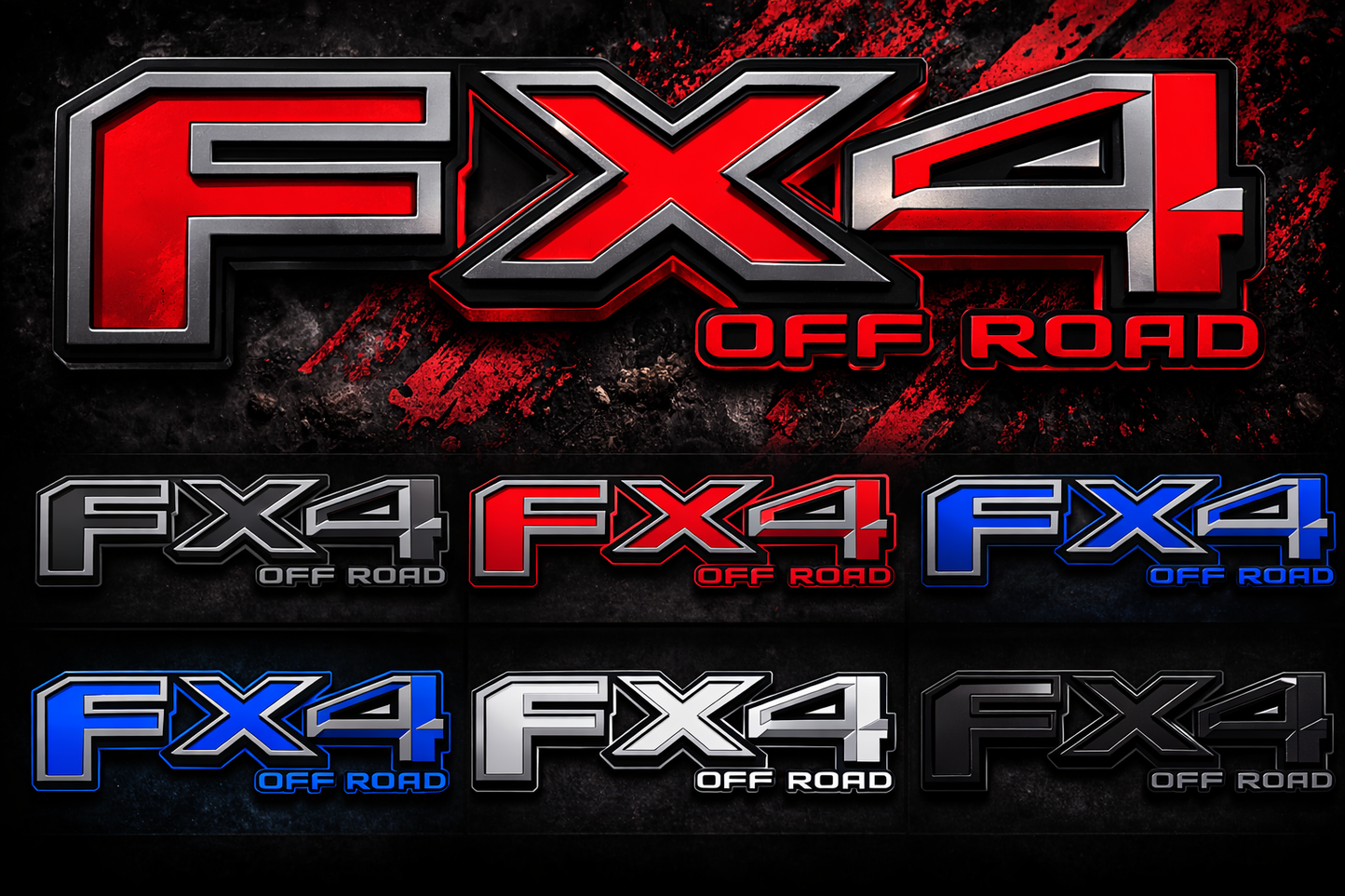 FX4 Off Road Vinyl Decals (Set of 2)