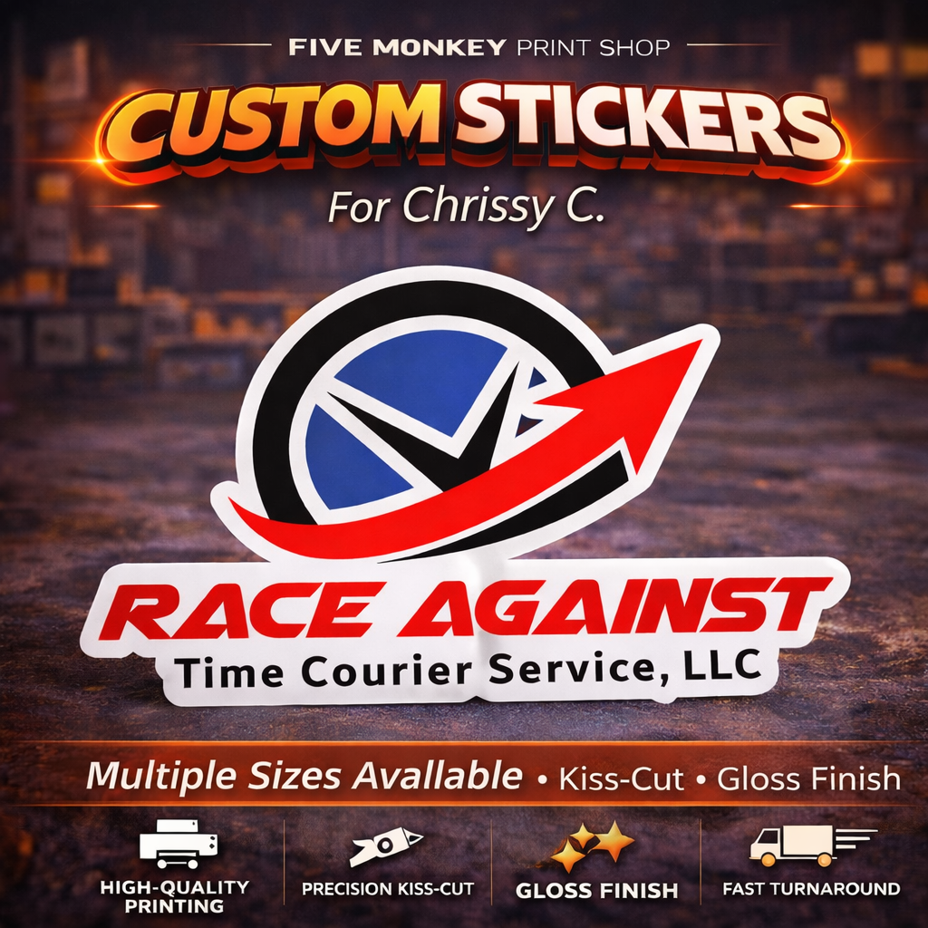 Race Agaist Time Courier Service LLC Vinyl Sticker