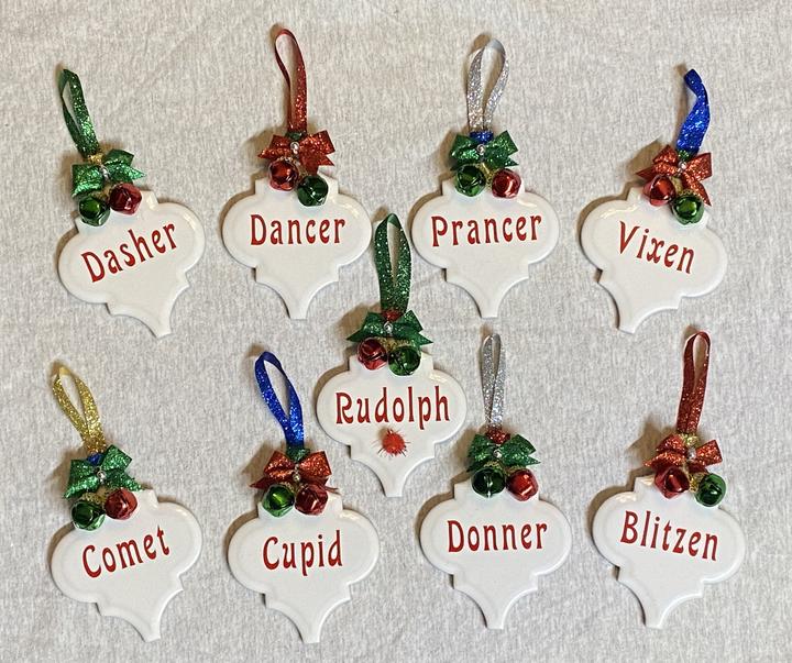 Glass Tile Christmas Ornaments