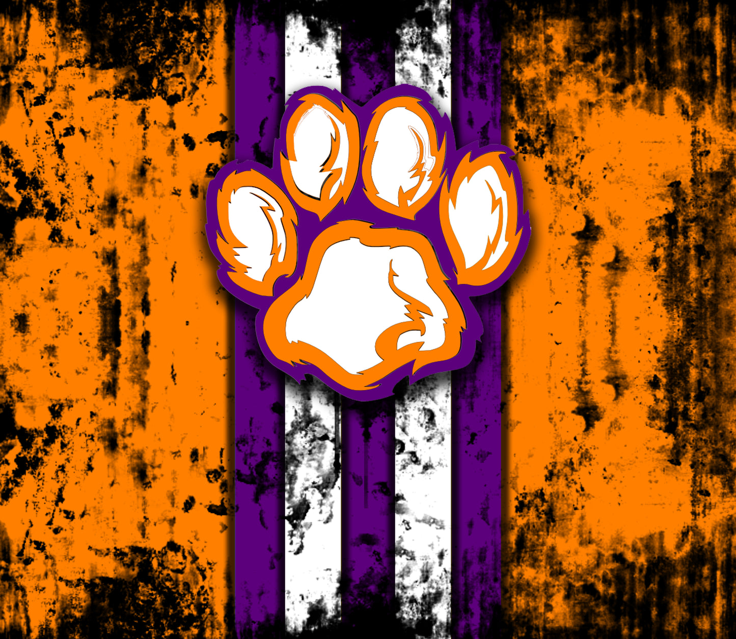 Clemson Paw with Flag Tumbler
