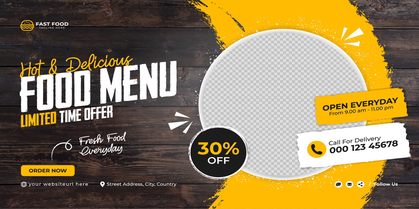 Food Display - 18oz Duratex Vinyl Banner