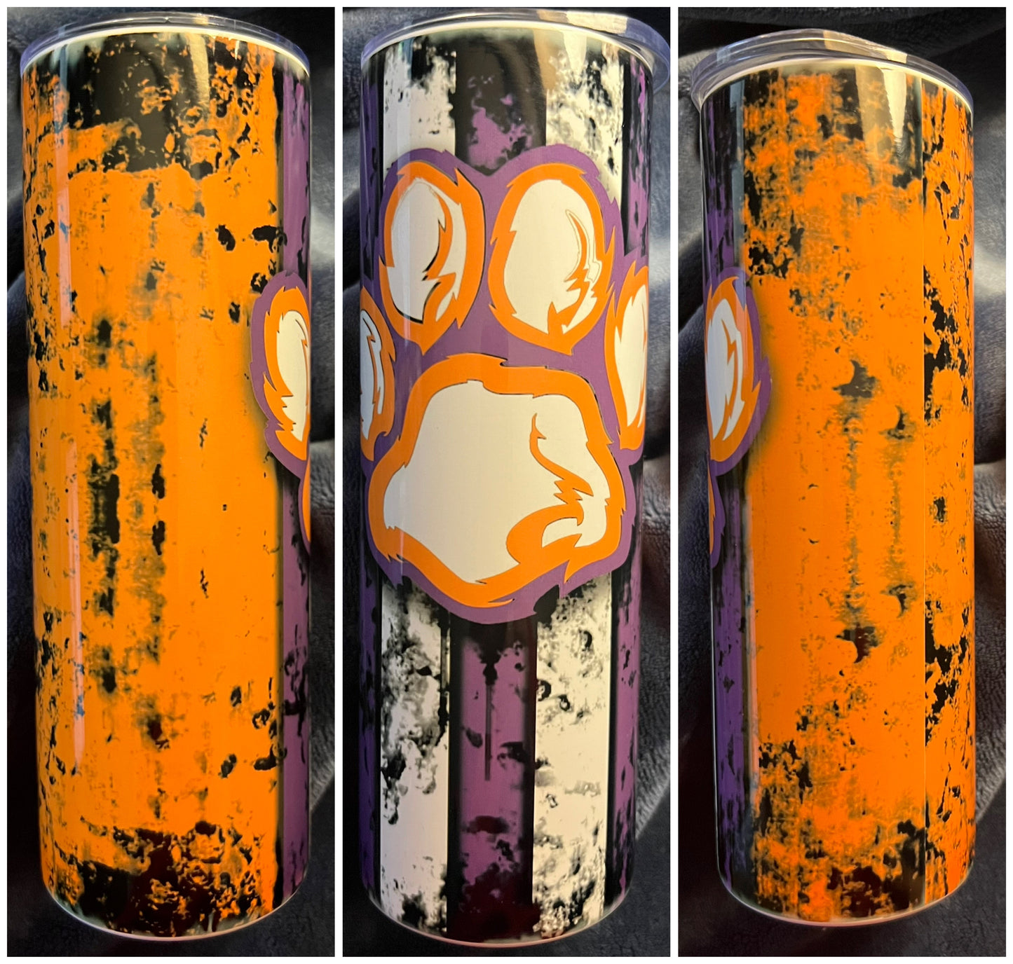 Clemson Paw with Flag Tumbler