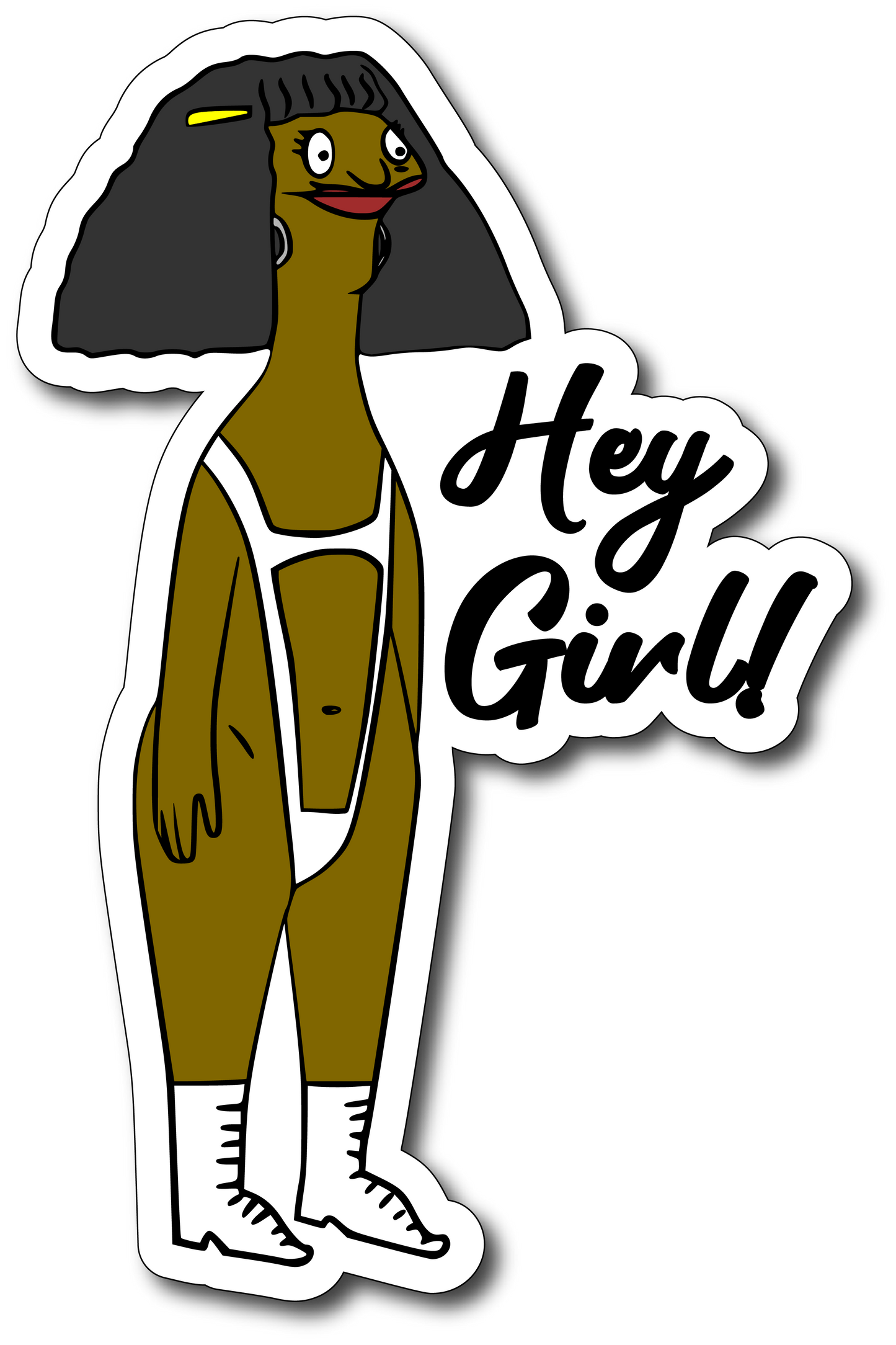 Bob's Burgers, Marshmellow, Hey Girl Vinyl Sticker