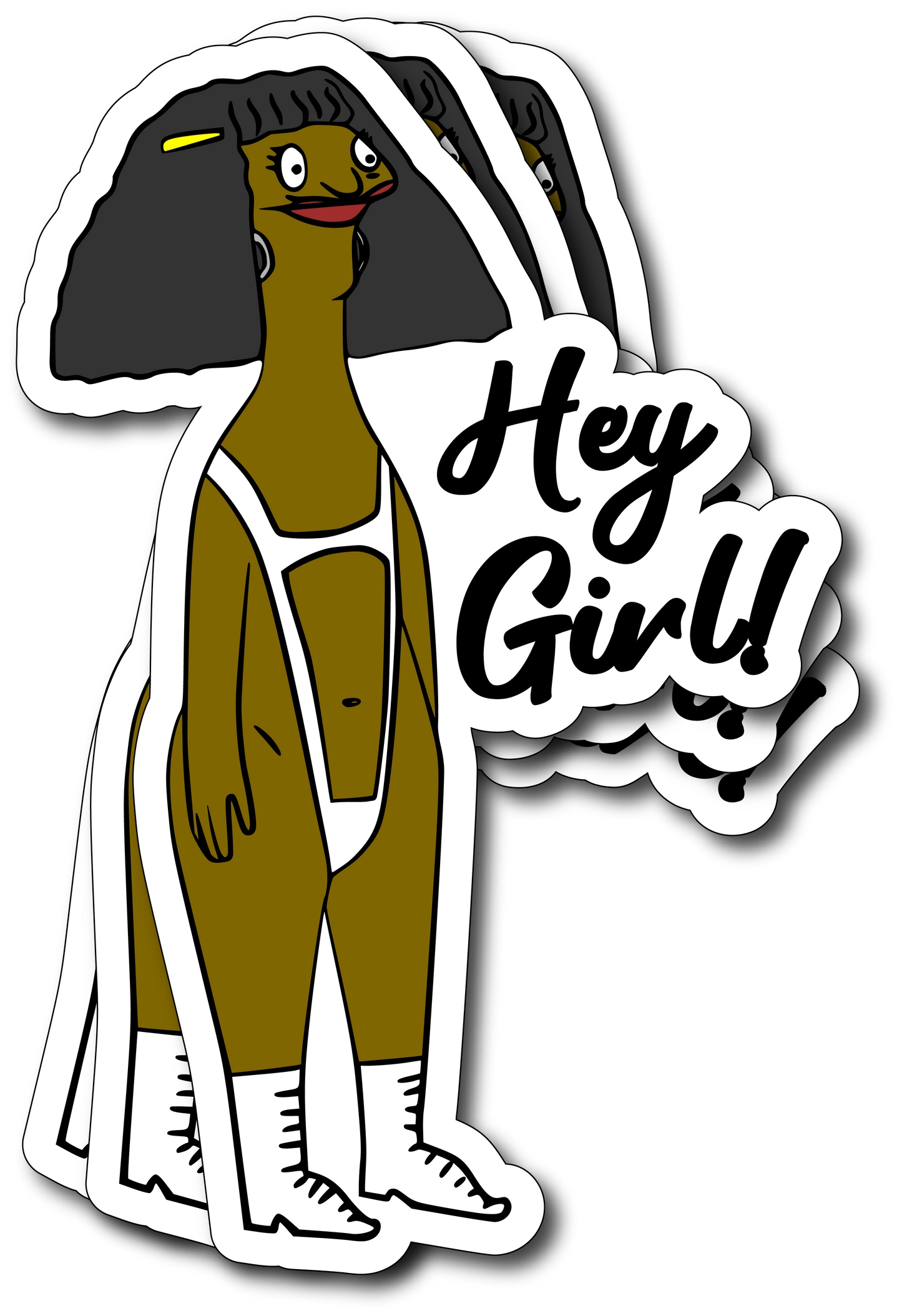 Bob's Burgers, Marshmellow, Hey Girl Vinyl Sticker