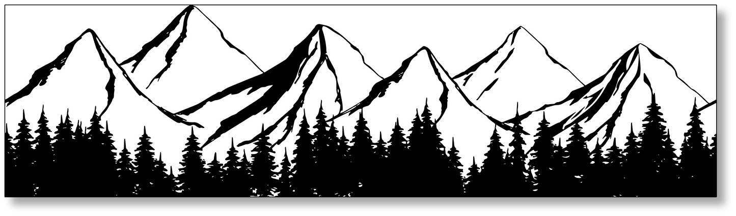 Mountain Range Vinyl Sticker