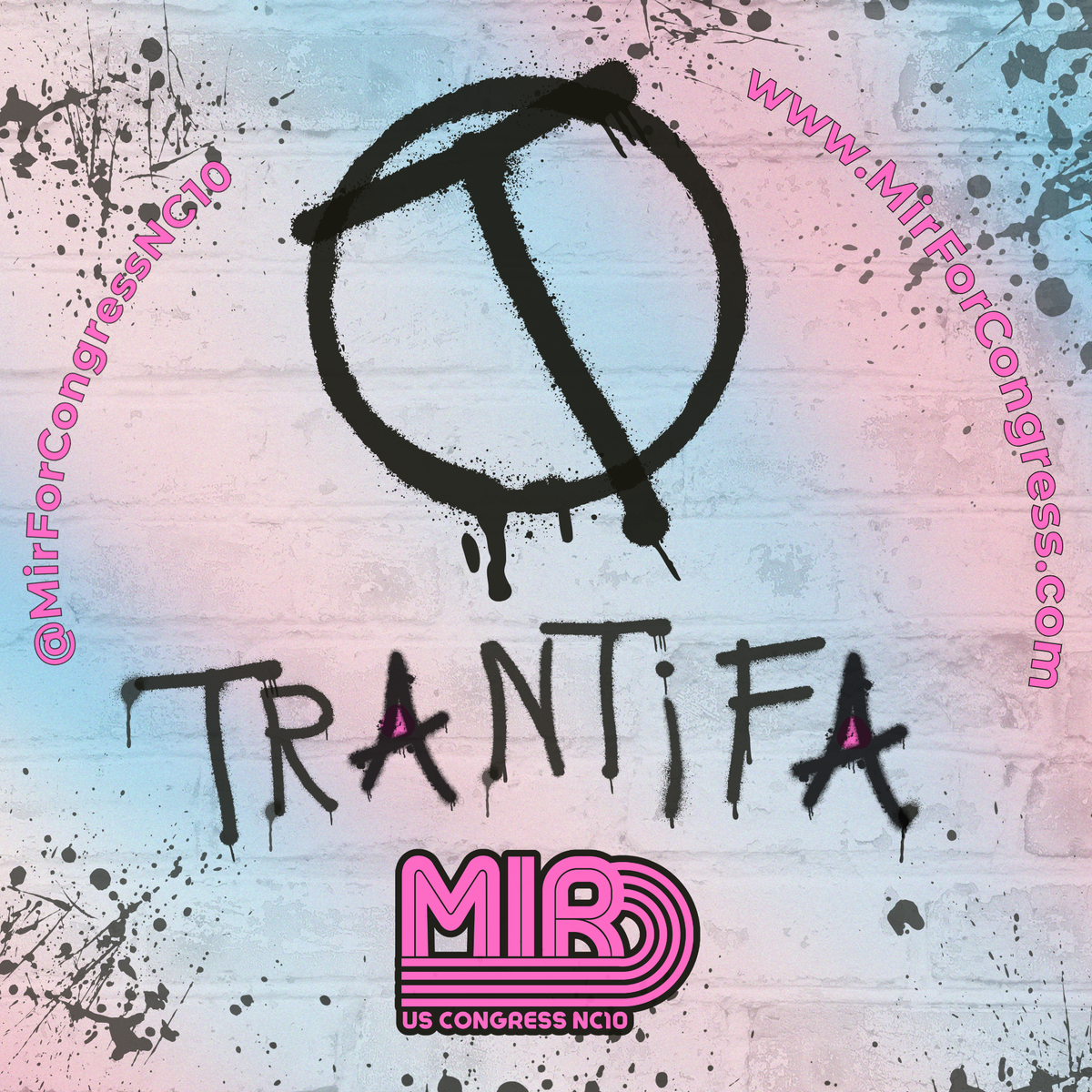 MIR for Congress "Trantifa" Vinyl Sticker (3"x3")