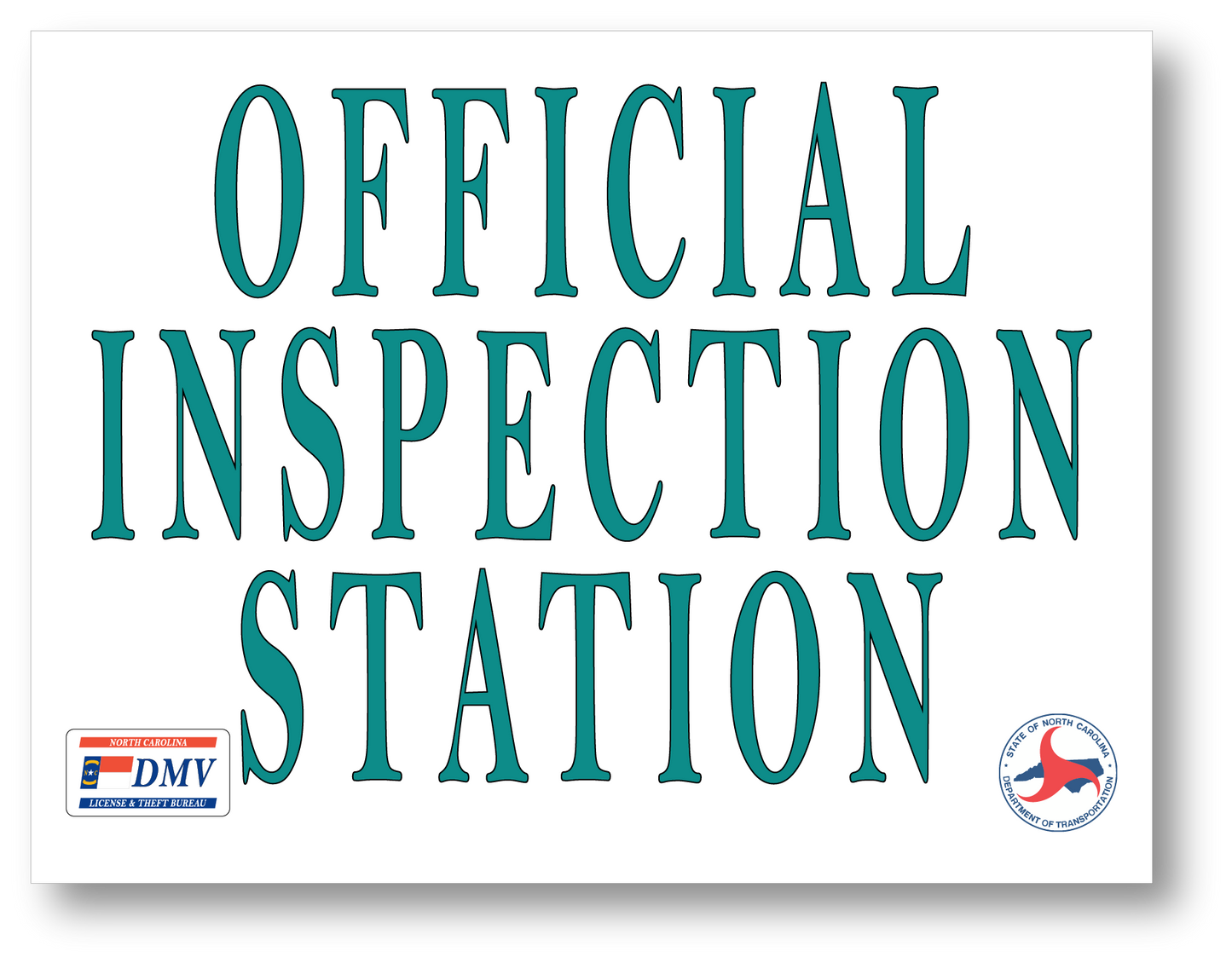 NCDMV Offical Inspection Station Vinyl Sticker