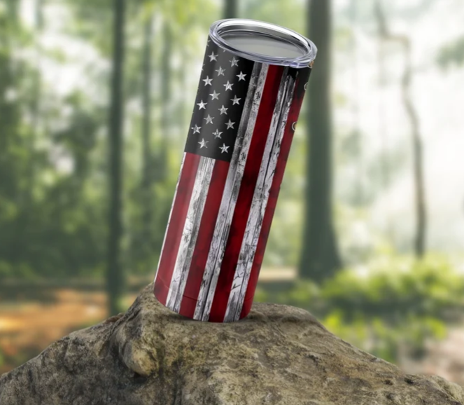 Eagle with American Flag Tumbler