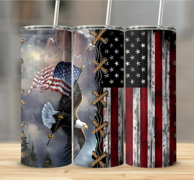 Eagle with American Flag Tumbler