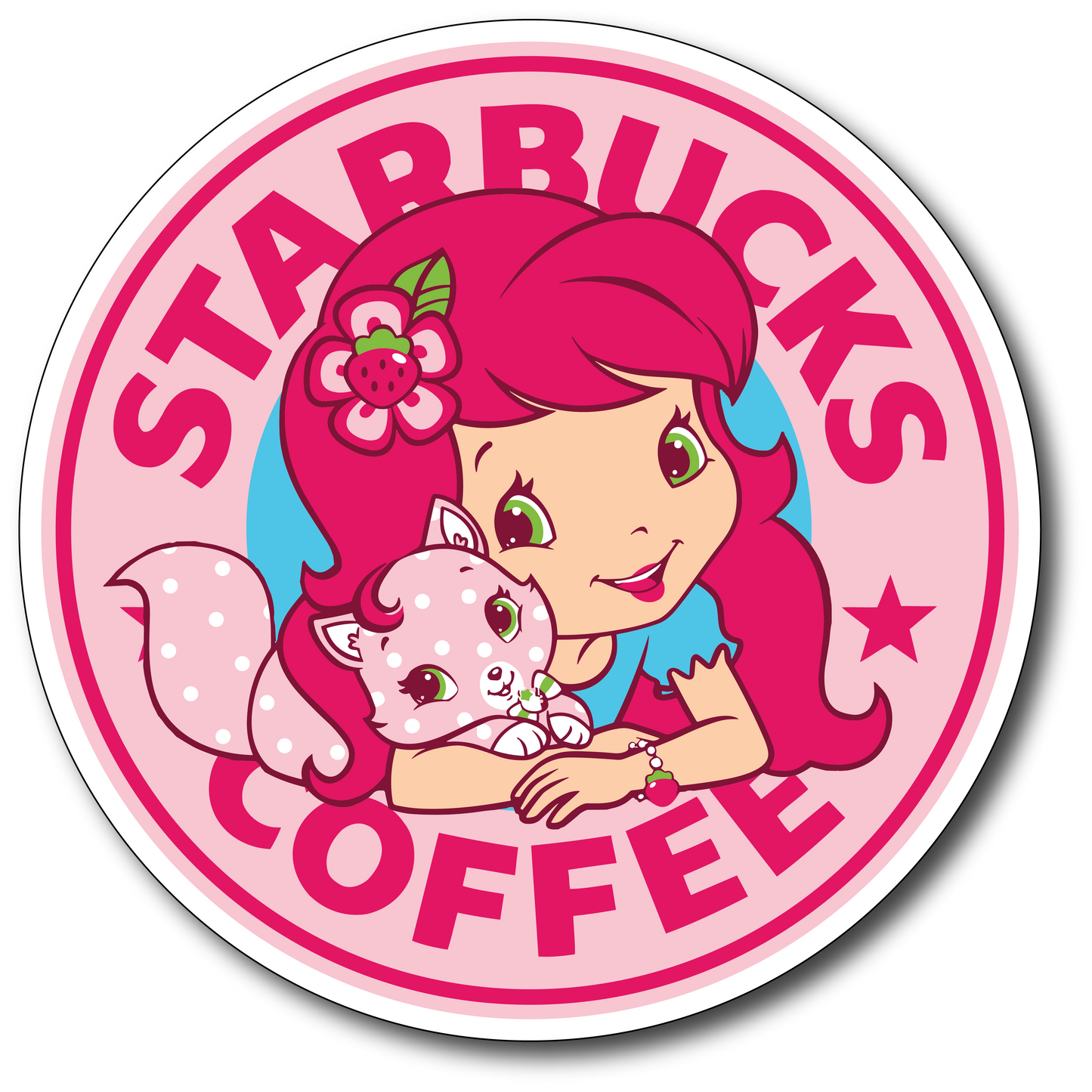 Strawberry Shortcake, Starbucks Coffee Vinyl Sticker