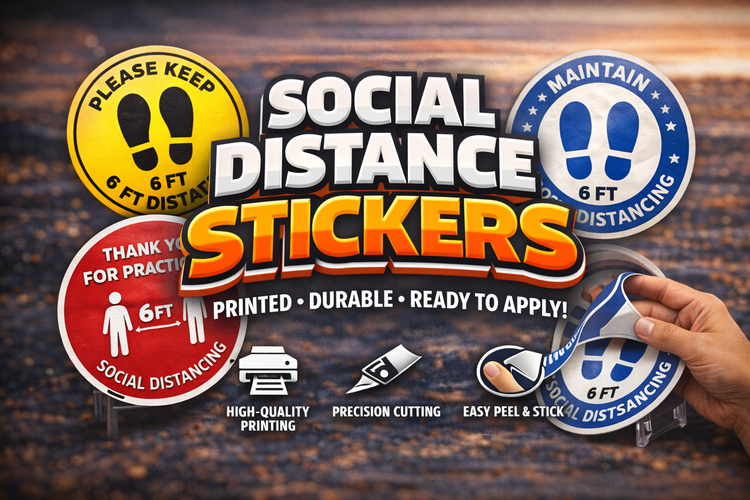 Social Distance Stickers