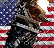 Mechanic Tools with Flag Tumbler