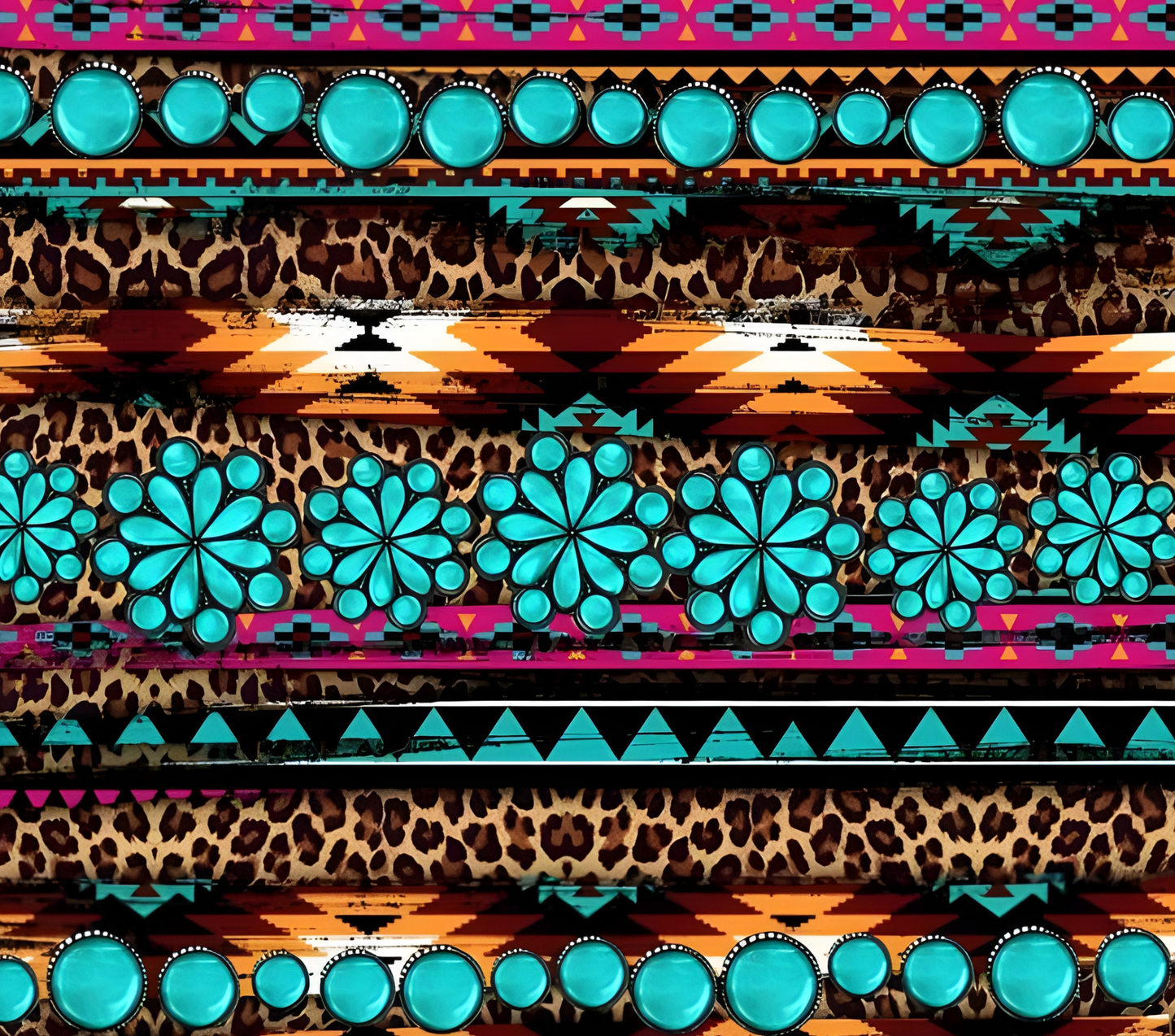 Indian & Leopard Print Tumbler