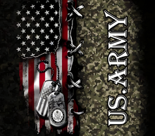US Army Flag with Dogtags Tumbler