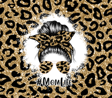 Glitter Leopard Print Mom Life Tumbler