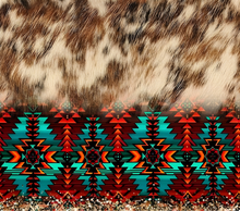 Brown Cowhide with Tribal Print Tumbler
