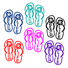 Beach Life Flip Flops Vinyl Decal