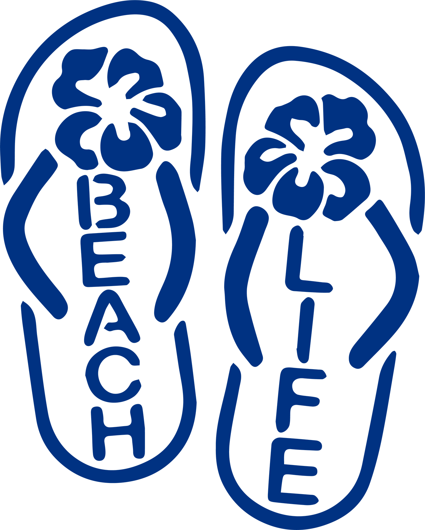 Beach Life Flip Flops Vinyl Decal