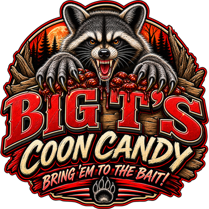Big T's Coon Candy Logo Sticker