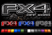 FX4 Off Road Vinyl Decals (Set of 2)