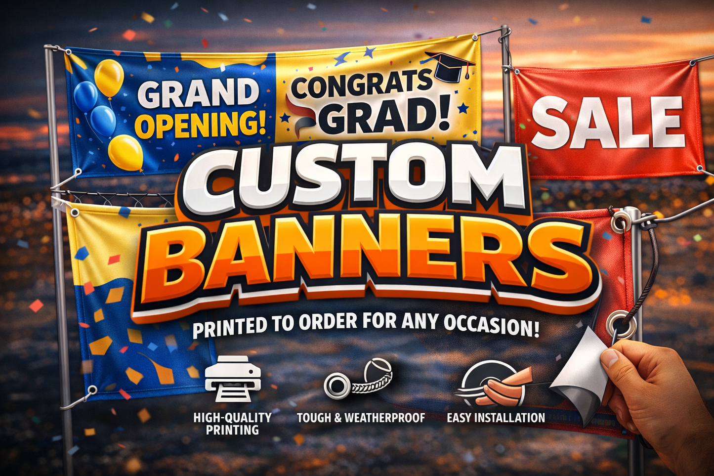Custom 13oz Duratex Vinyl Banner (Single Sided)