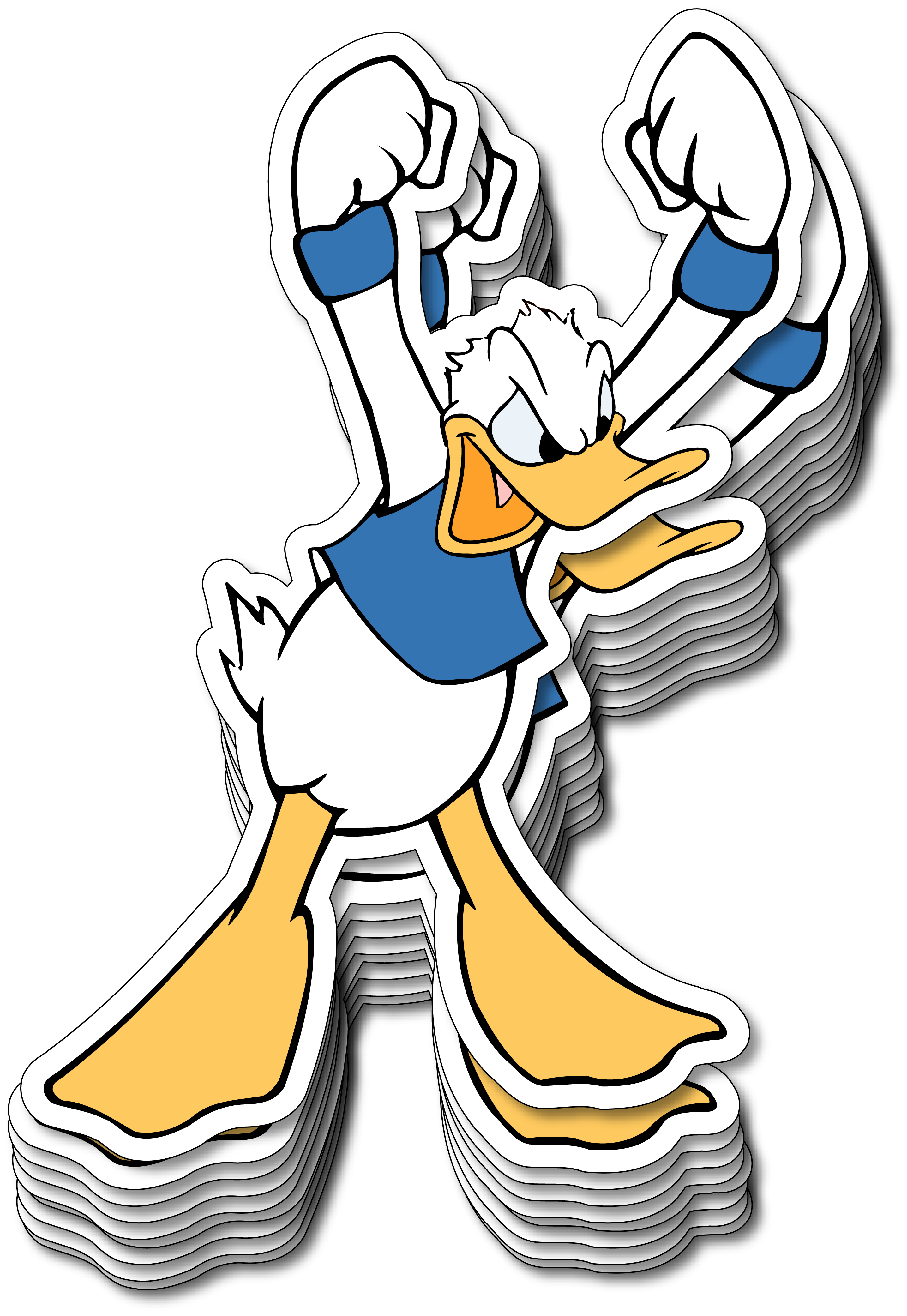 Donald Sticker Donald Duck Vinyl Sticker – Five Monkey Print Shop
