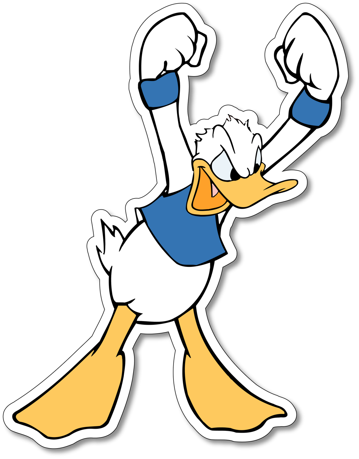 Donald Sticker Donald Duck Vinyl Sticker – Five Monkey Print Shop