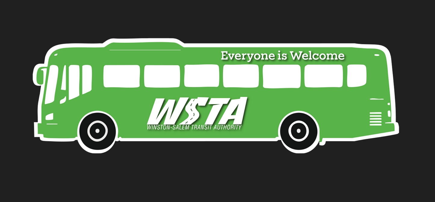 WSTA - "Everyone is Welcome" Green Bus Vinyl Sticker