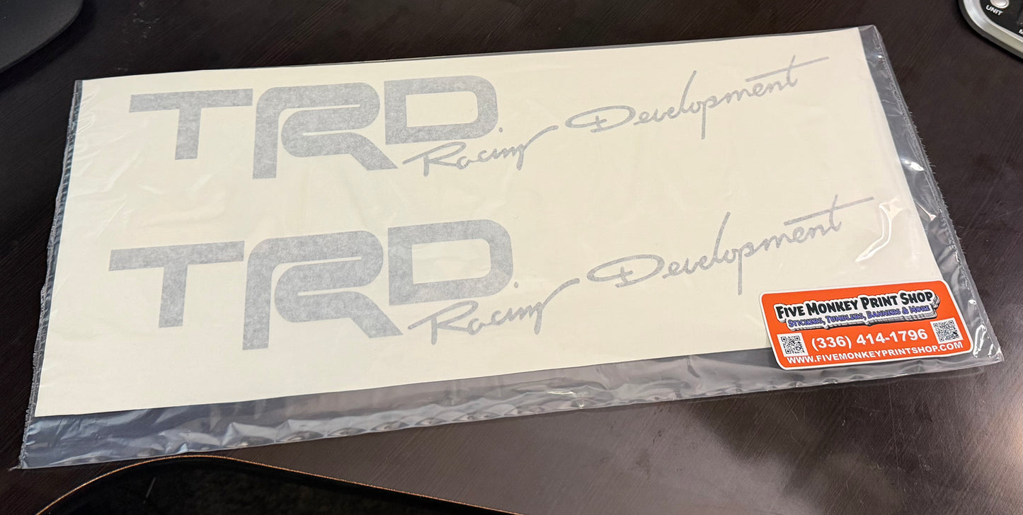TRD - Racing Development Vinyl Decal (Set of 2) (22"w x 3.5"h)