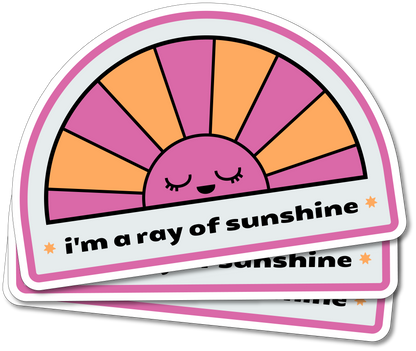 I'm A Ray Of Sunshine Vinyl Sticker