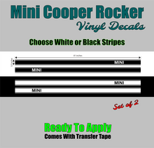 Mini Cooper Rocker Panel Stripes (#1) | 81"w x 3.5"h (Set of 2)