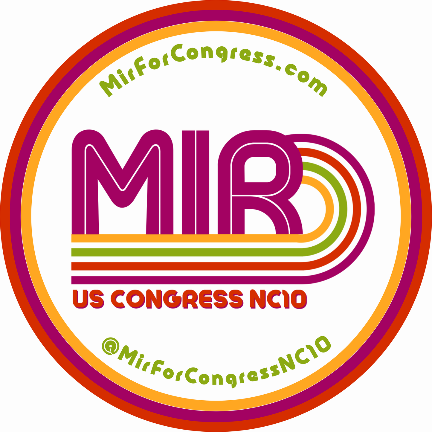 MIR for Congress Vinyl Sticker (3"x3") (New Design)
