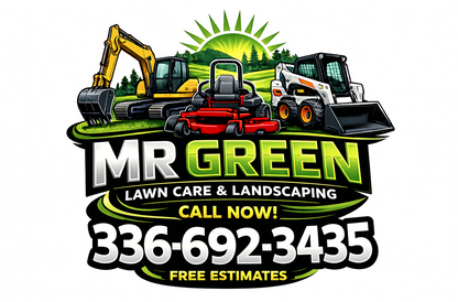 Mr. Green Lawn Care & Landscaping Door Decal (Set of 2)