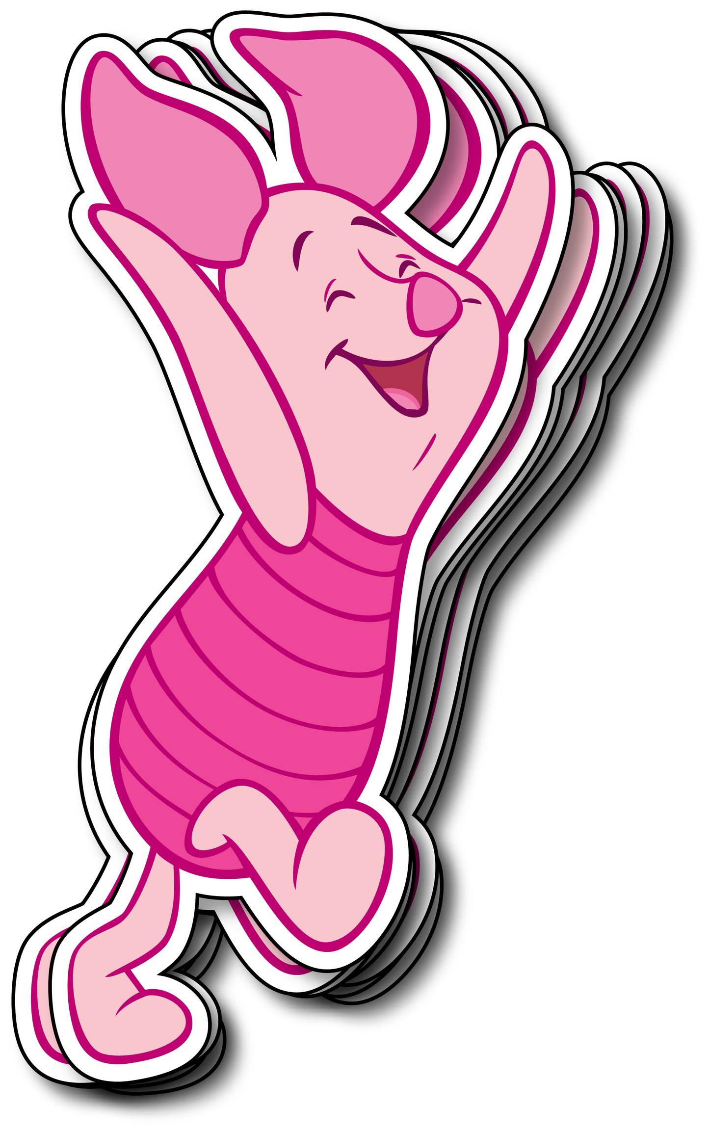 Happy Piglet Vinyl Sticker