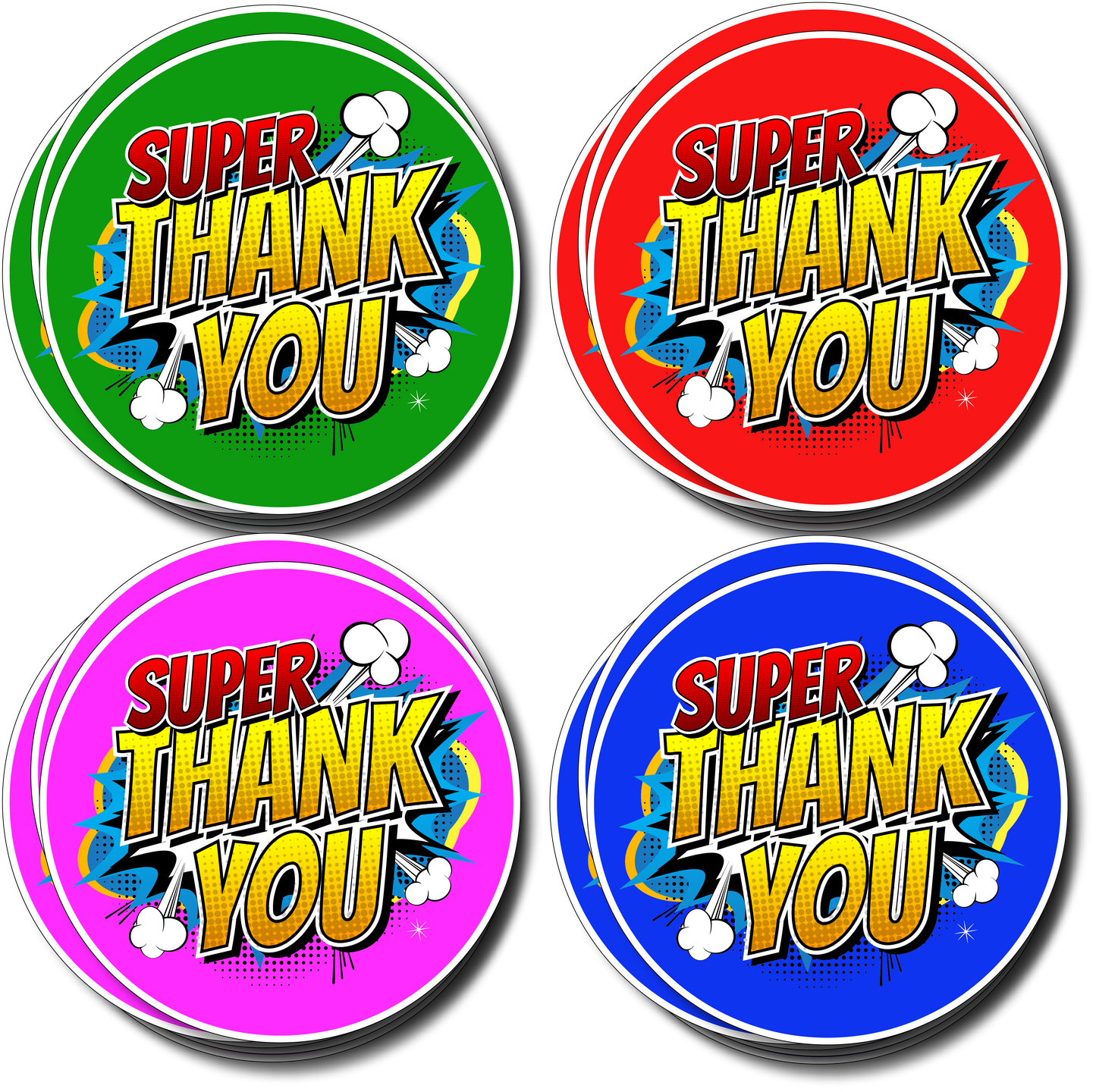 Super Thank You Vinyl Stickers