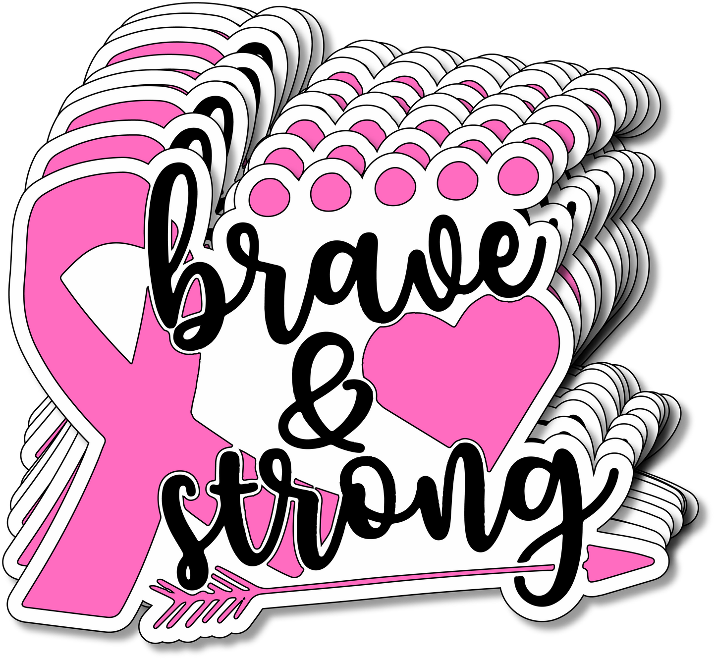 "Brave & Strong" Vinyl Sticker