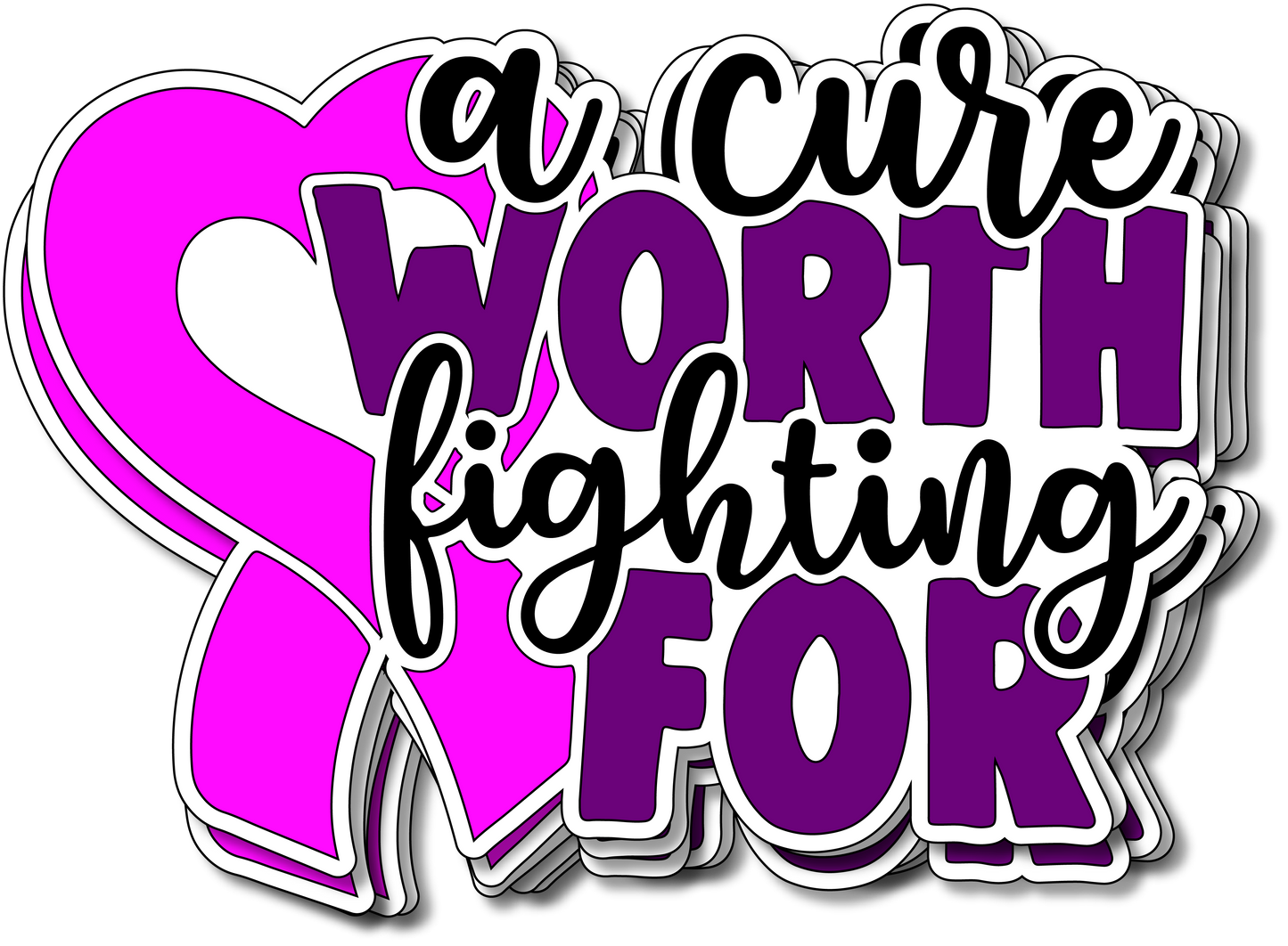 "A Cure Worth Fighting For" Vinyl Sticker