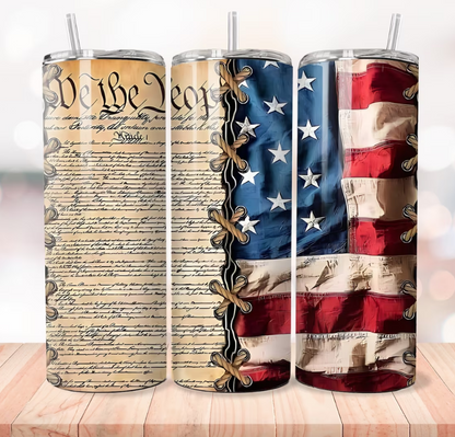 We the People Flag Tumbler