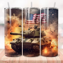 Tank with Flag & Explosion Tumbler