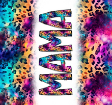 MAMA with Leopard Print and Tye Die Tumbler
