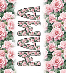 Mama with Pink Flowers Tumbler