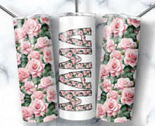 Mama with Pink Flowers Tumbler