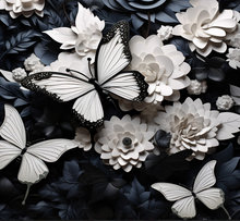 White Butterflies & Flowers Tumbler