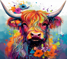 Highland Cow with Flowers Tumbler