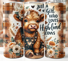 Just a Girl who Loves Highland Cows Tumbler