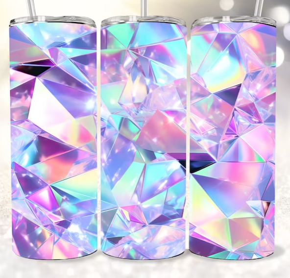 Pink & Purple Crystal Tumbler