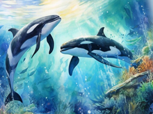 Whales in the Ocean Tumbler