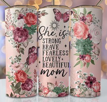 She is. Mom with Flowers Tumbler