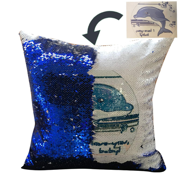 Sequin Pillow Case (BLUE)